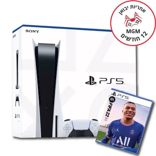 סוני פלייסטיישן 5 FIFA 22 + Sony PlayStation 5 825GB Blu-ray Edition