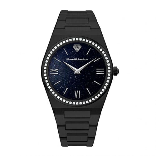 שעון יד שחור לנשים דגם Pierre Richardson Pr3324