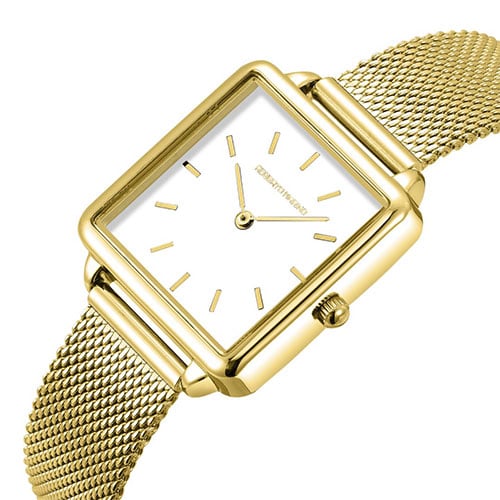שעון Roberto Marino צבע זהב , שעון לנשים Roberto Marino, שעון משובץ Roberto Marino, שעון לאשה, שעון יד מותגים לאשהRoberto Marino צבע זהב
