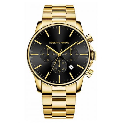 שעון רוברטו מרינו צבע זהב, שעון רוברטו מרינו , שעון Roberto Marino, שעון לגבר Roberto Marino, שעון יוקרתי לגבר, שעון יד לגבר, שעון מותגים