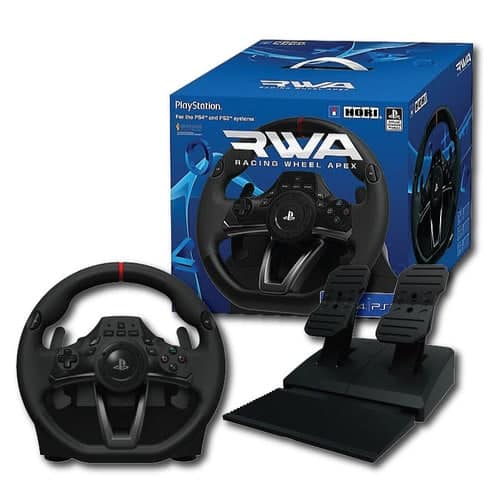 הגה מרוצים + דוושות Hori Racing Wheel Apex PS3 / PS4 / PC