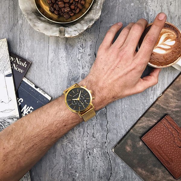 שעון שעונים לגבר מתנות מתנה אופנה צבע זהב Roberto Marino רוברטו מרינו דגם RM3422