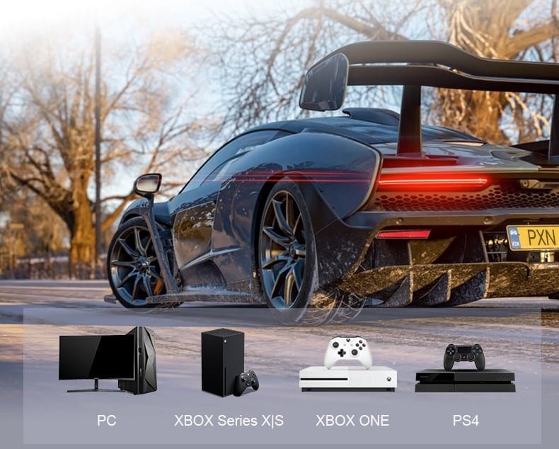 סימולטור נהיגה PXN V10, גיימינג מקצועי, פידבק כוח דו-מנועי, פדלים מגנטיים, ידית הילוכים מתקדמת, תואם Xbox, תואם PlayStation, חווית נהיגה אמיתית.