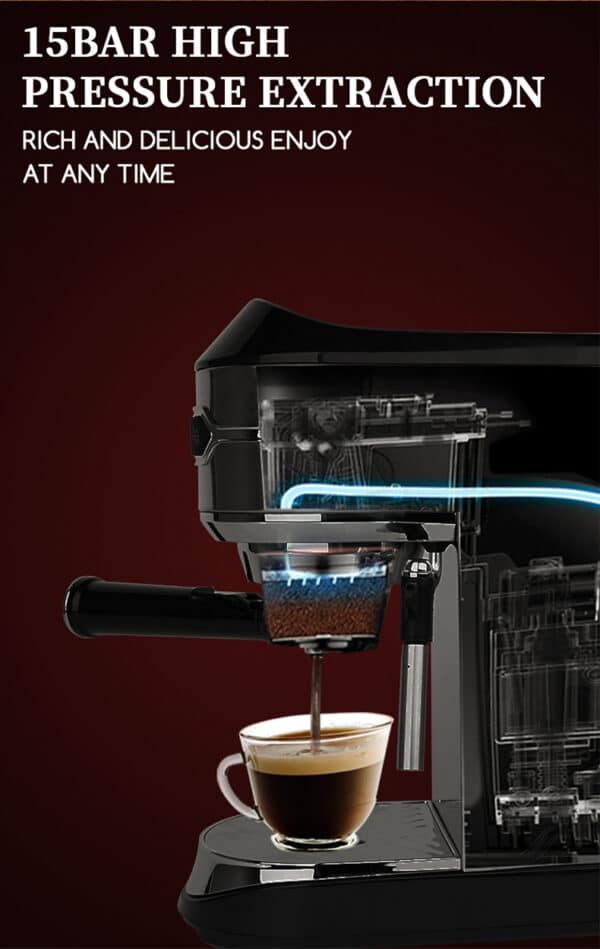 מכונת קפה, DSP, מקציף קפה, קפה איכותי, טכנולוגיה חדשנית, עיצוב אלגנטי, חוויה קולינרית, קפה ביתי, קפה מושלם, קפה עשיר, מכונת אספרסו