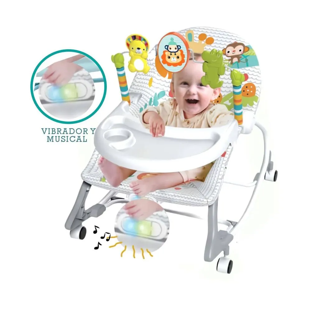 כיסא אוכל לתינוק, נדנדה רוטטת, מוזיקה לתינוק, כיסא אוכל מתקדם, נוחות ובטיחות לתינוק, כיסא תינוק מוזיקלי, כיסא תינוק עם נדנדה, מוצרי תינוק, פיתוח מיומנויות תינוק, כיסא אוכל תינוק נייד

