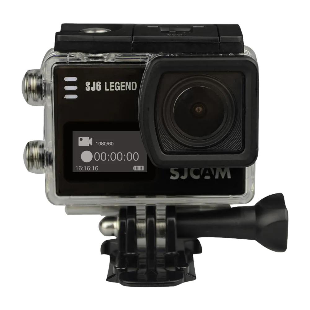 מצלמת אקסטרים, SJ6 Legend 4K, מצלמת אקסטרים 4K, צילום ספורט אתגרי, מצלמה עמידה במים, טכנולוגיית Gyro Anti Shake, מסכי LCD כפולים, עדשה רחבה 166°, אביזרי צילום, אפליקציית SJCAM Zone, מצלמת וידאו קומפקטית, איכות תמונה גבוהה