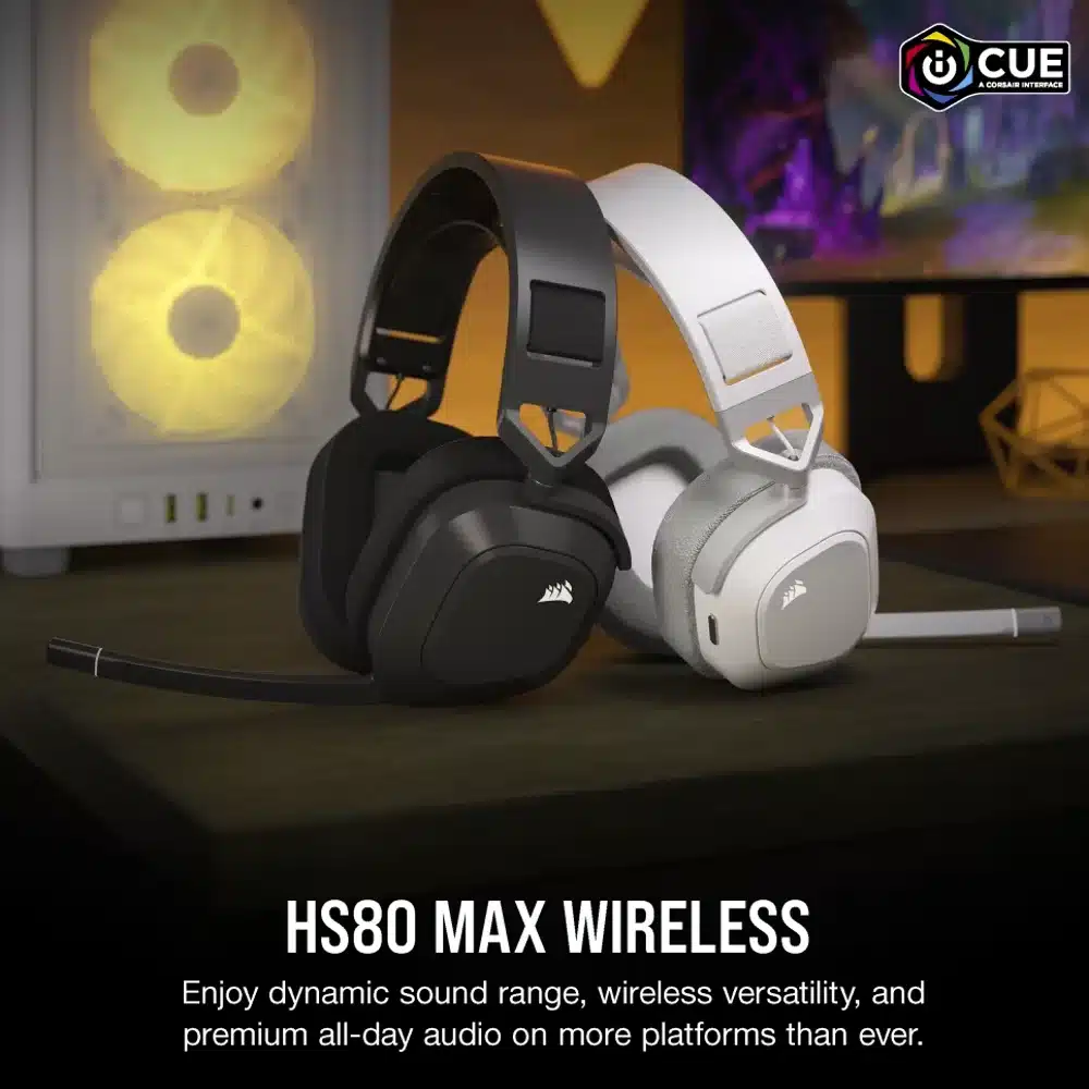 אוזניות גיימינג אלחוטיות CORSAIR HS80 MAX WIRELESS